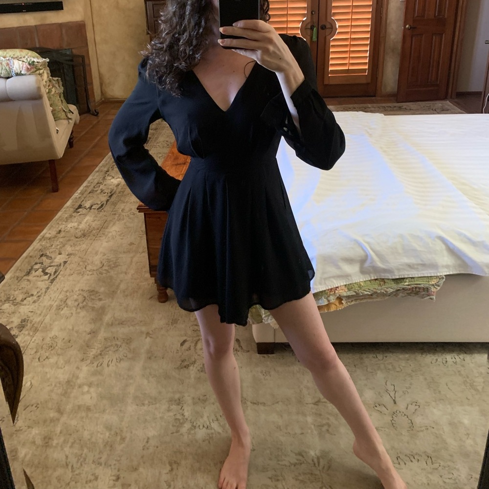 Black V Neck Romper